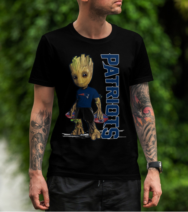 Groot Patriots New England Football Fan Character T-Shirt