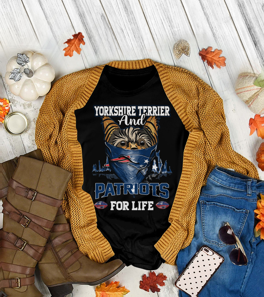 Yorkshire Terrier and Patriots for Life T-Shirt