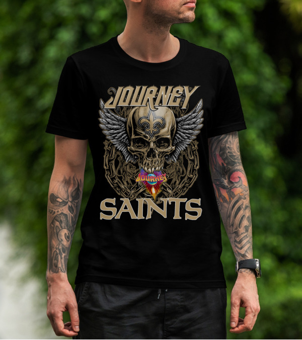Journey Saints Skull Wings T-Shirt