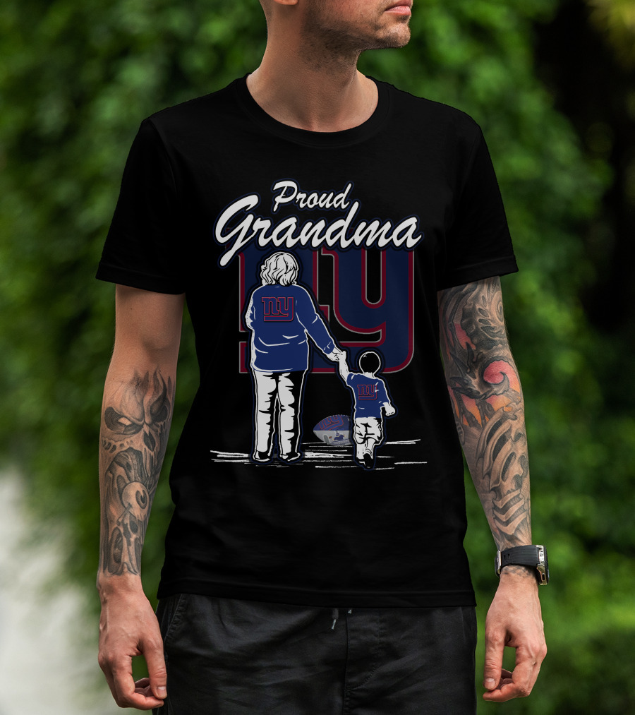 Proud Grandma Ny Giants Football Fan T-Shirt