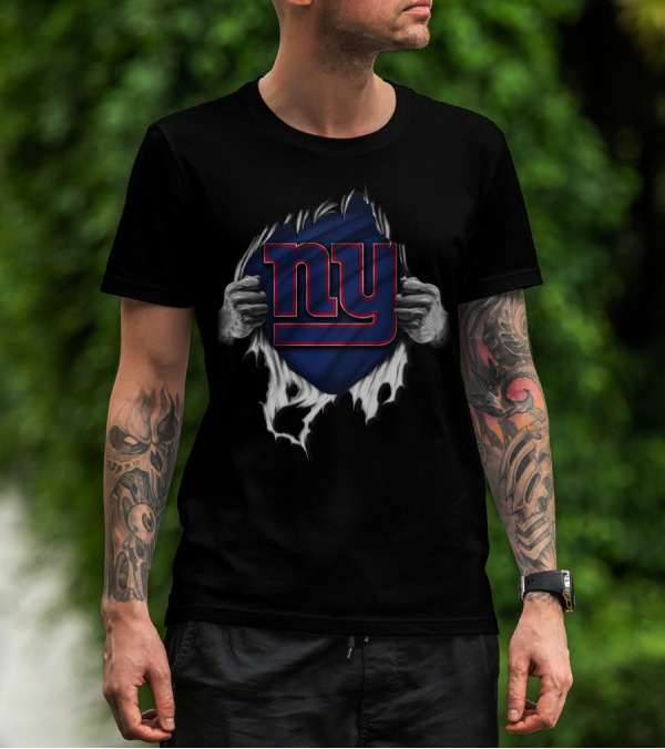 Torn NY Giants Fan Strength T-Shirt