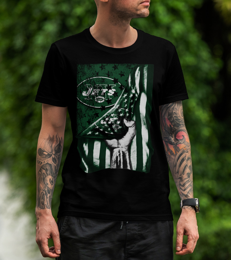 Jets Flag New York Symbol Stars Stripes T-Shirt
