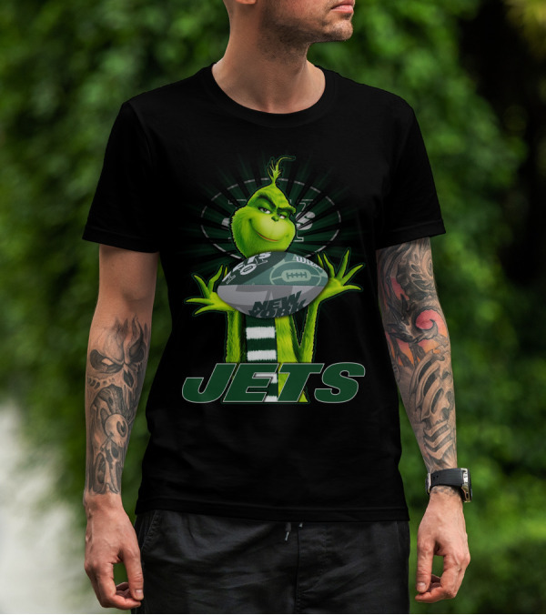 Grinch New York Jets Football Fan T-Shirt