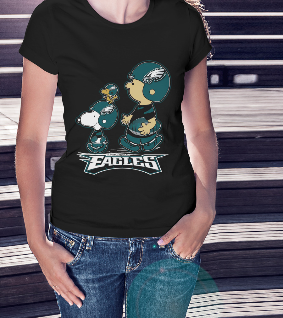 Snpfootball Philadelphia Eagles Peanuts Characters Nfl Fan T-Shirt