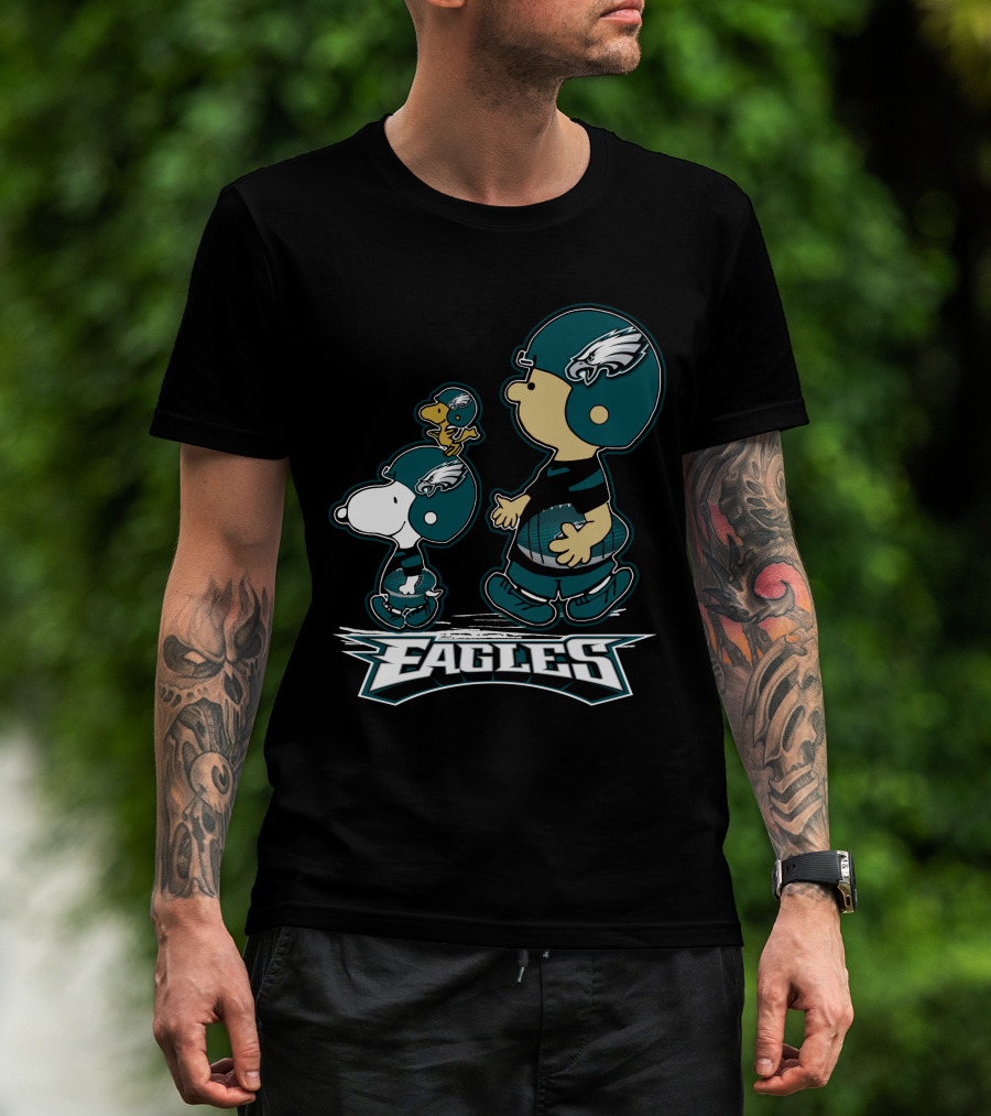 Snpfootball Philadelphia Eagles Peanuts Characters Nfl Fan T-Shirt