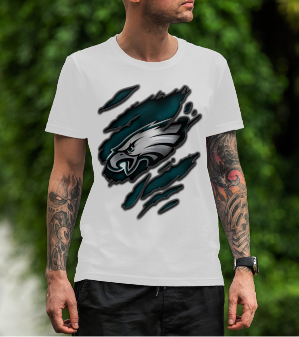 Philadelphia Eagles Torn V3 Logo Iconic T-Shirt