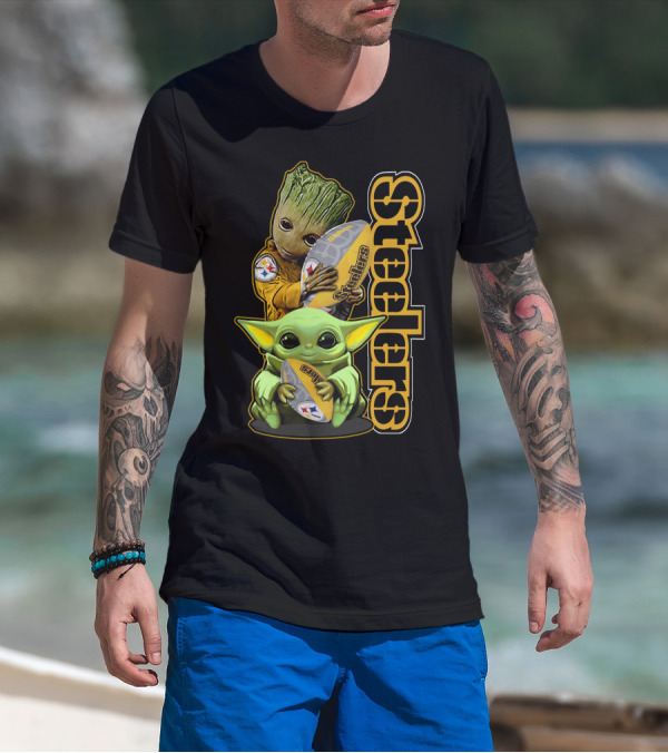 Grzd Steelers Baby Alien Groot Football T-Shirt