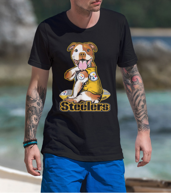 Steelers Pittbull Football Fan Appreciation T-Shirt