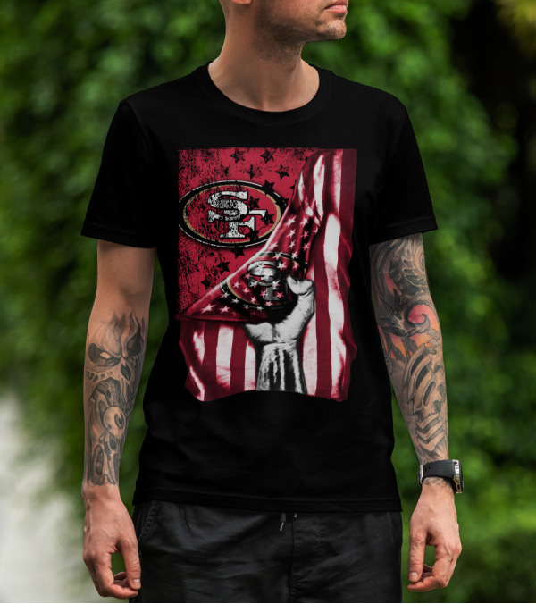 San Francisco 49ers American Flag T-Shirt