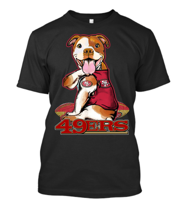 Pitbull Mascot San Francisco 49ers Football 49Ers T-Shirt