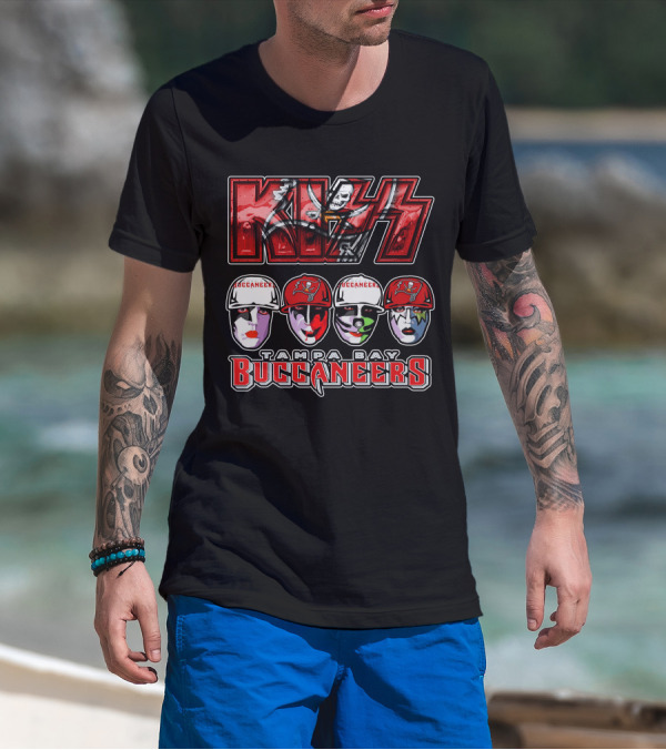 KISS Tampa Bay Buccaneers Football Fans Face Paint T-Shirt