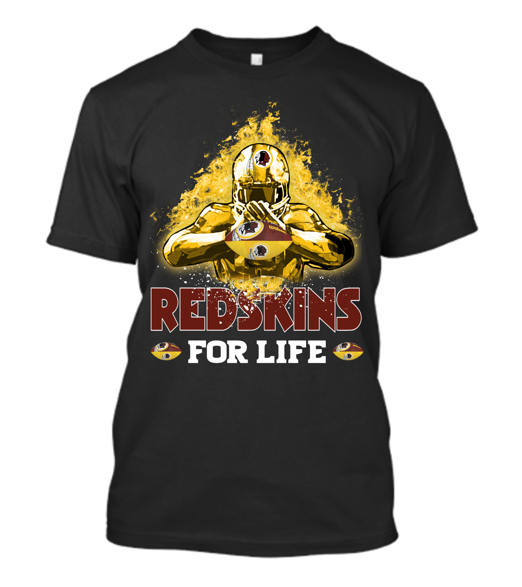 Redskins For Life Washington Nfl Football Helmet T-Shirt