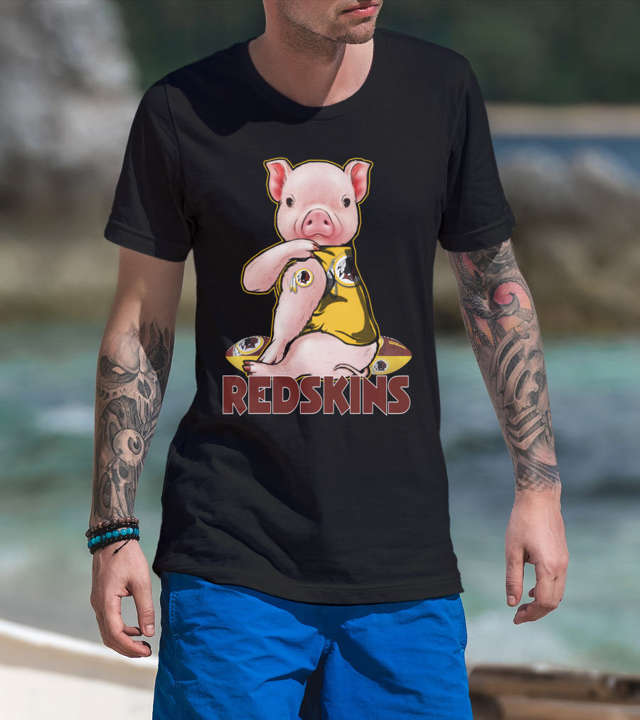 Pig Redskins Football Team T-Shirt