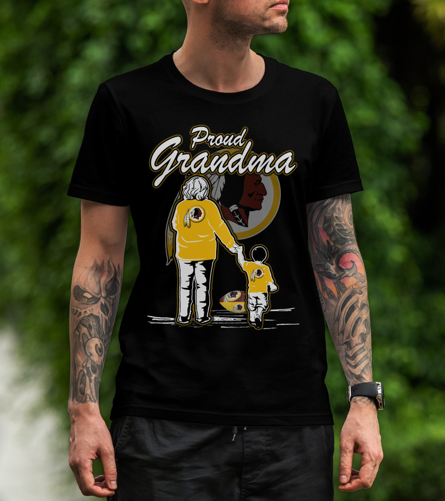 Proud Grandma Washington Redskins Football Family Heritage T-Shirt