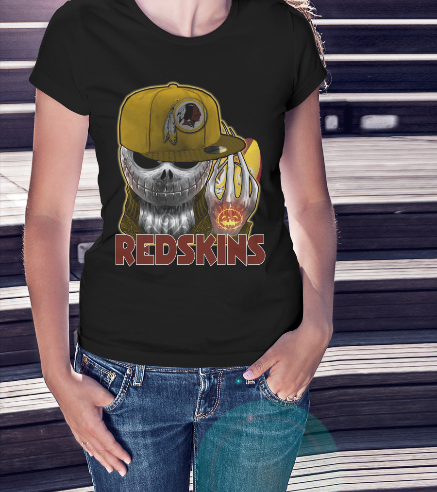 Jackskull Redskins Halloween Pumpkin T-Shirt