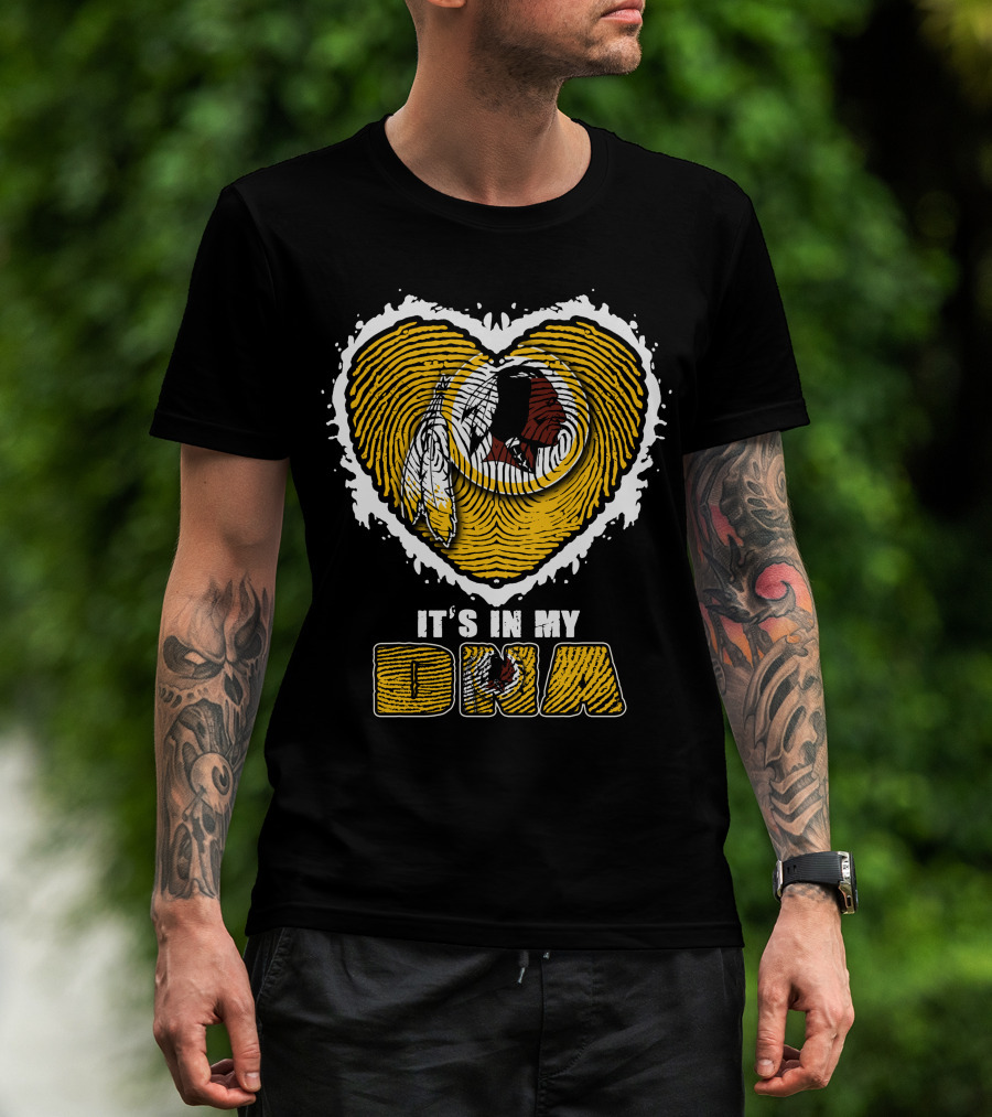It's In My Dna Heart Washington Redskins T-Shirt