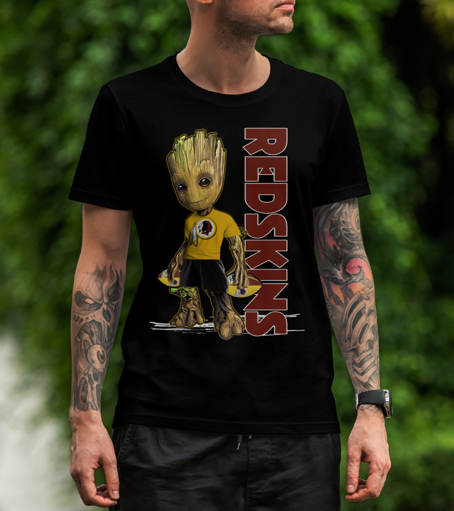 Groot V1 Washington Redskins Football Character T-Shirt
