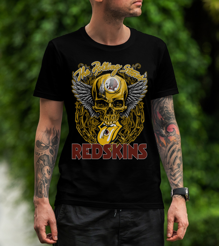 The Rolling Stones Redskins Skull Winged T-Shirt