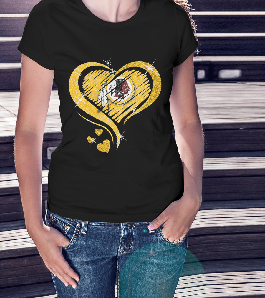 Heart Diamond Washington Redskins T-Shirt