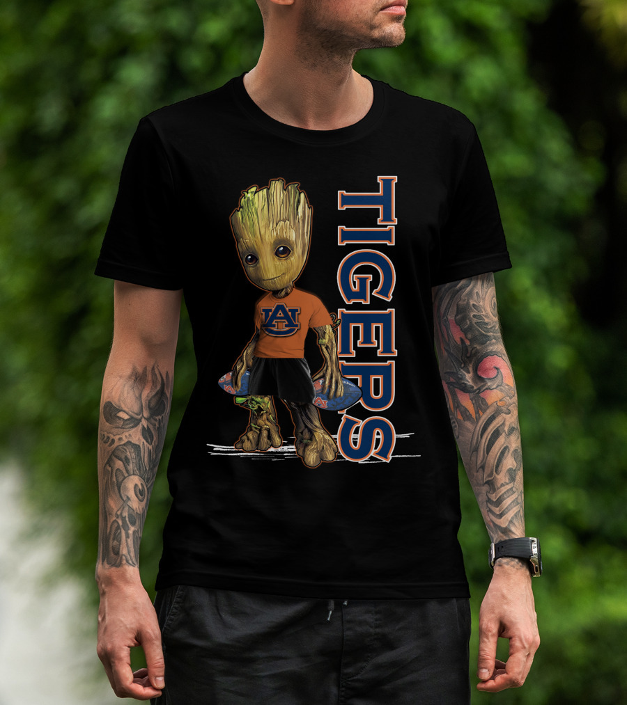 Groot V1 Auburn Tigers Fans Mascot T-Shirt
