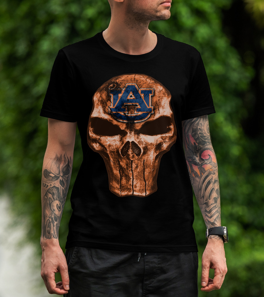 Skull Au Auburn Tigers T-Shirt