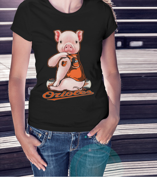 Orioles Pig Mascot Baseball Baltimore Orioles T-Shirt