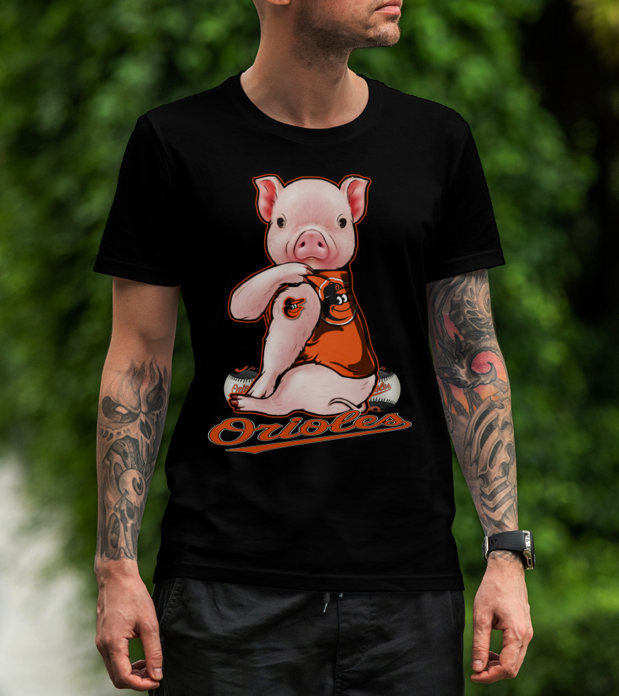 Orioles Pig Mascot Baseball Baltimore Orioles T-Shirt