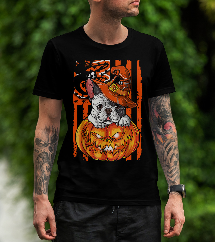 Hlw Bulldog Halloween Baltimore Orioles Jack-o'-Lantern T-Shirt