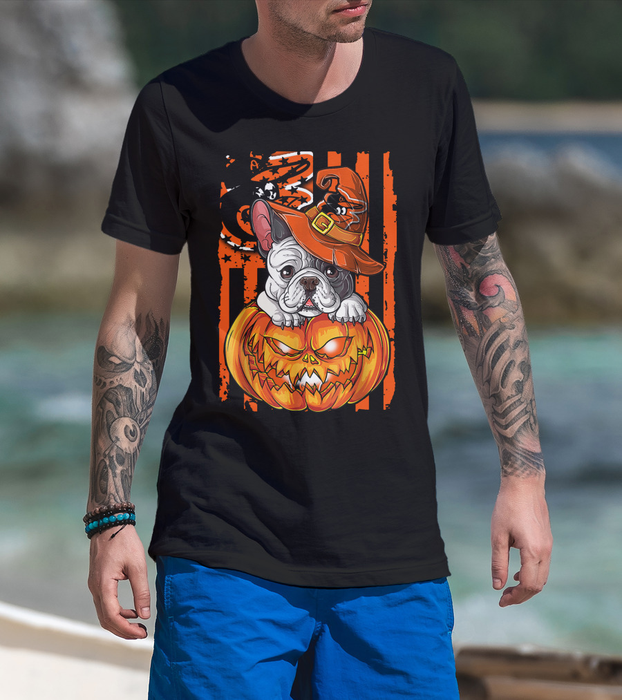 Hlw Bulldog Halloween Baltimore Orioles Jack-o'-Lantern T-Shirt