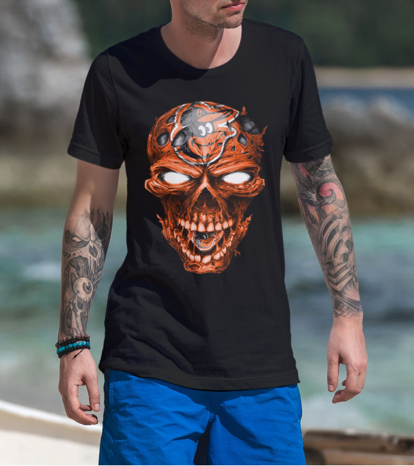 Baltimore Orioles Skull T-Shirt