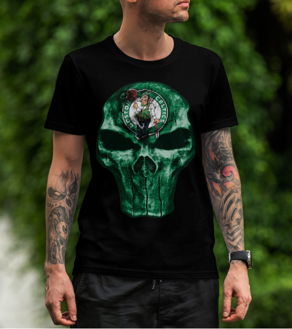 Boston Celtics Green Skull T-Shirt