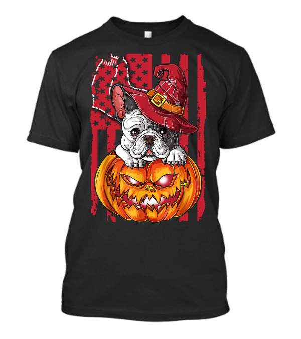 Hlw Bulldog Boston Red Sox Halloween Jack-O'-Lantern T-Shirt