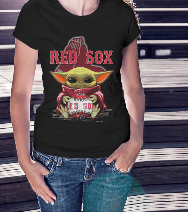 Yoda Red Sox Baseball Boston Fan Art Collaboration T-Shirt