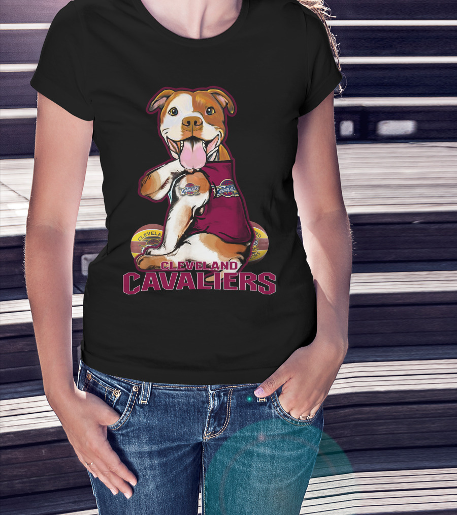 Cleveland Cavaliers Pitbull Basketball Team Mascot Fan T-Shirt