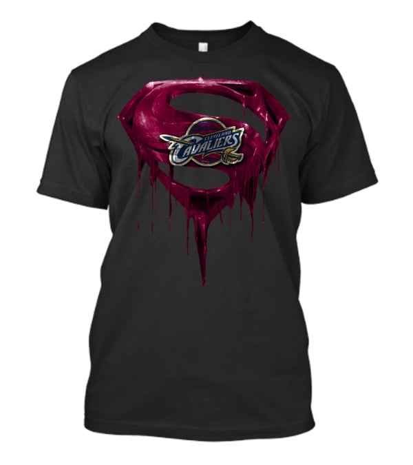 Cleveland Cavaliers Dripping Superman Logo Spm T-Shirt