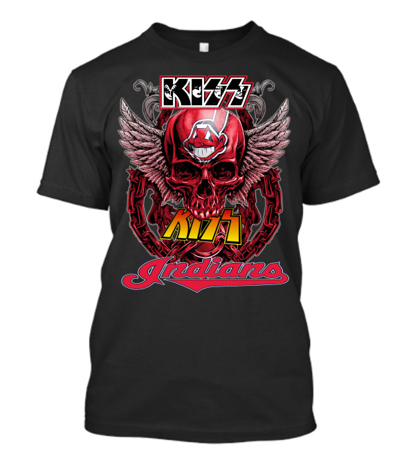 Kiss Indians Winged Skull Chain T-Shirt