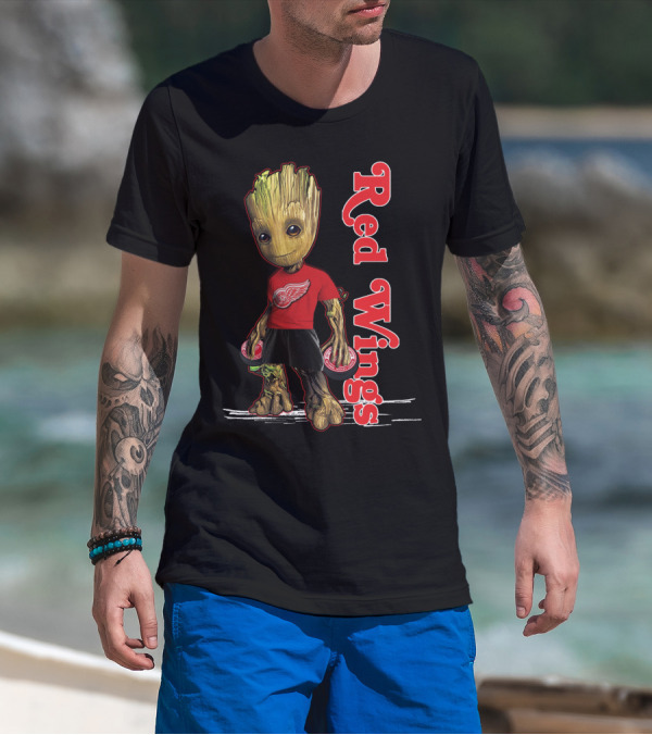 Groot Detroit Red Wings Hockey Fan Combo T-Shirt