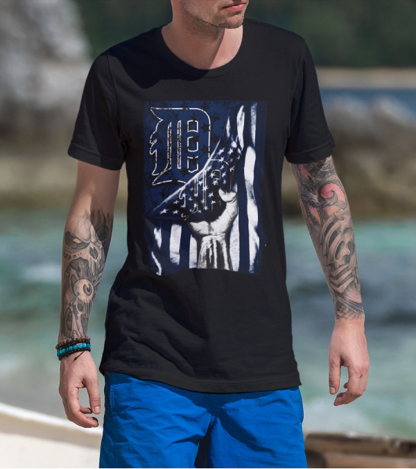 Detroit Tigers American Flag T-Shirt