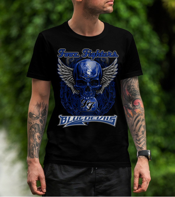 Fonz Fighters Skull Wings FF Duke Blue Devils T-Shirt