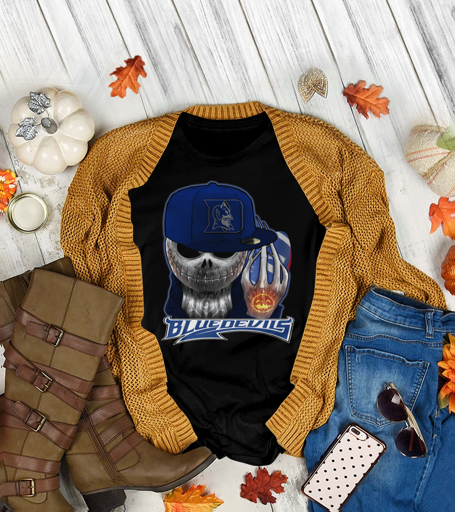 Blue Devils Jackskull Basketball Icon with Duke T-Shirt