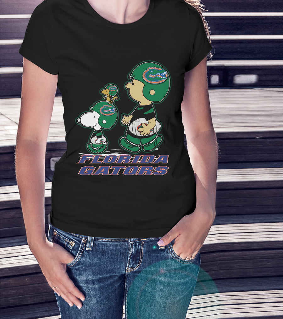 Snpfootball Florida Gators Peanuts Characters Football Helmets T-Shirt