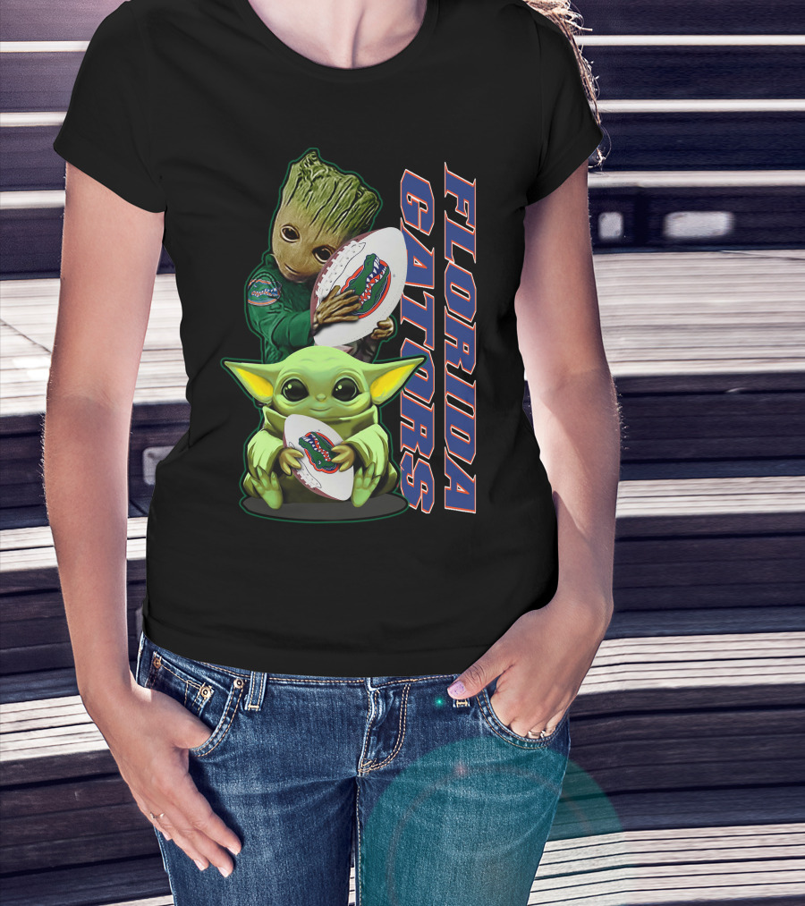 Florida Gators Grzd Yoda Groot Football T-Shirt