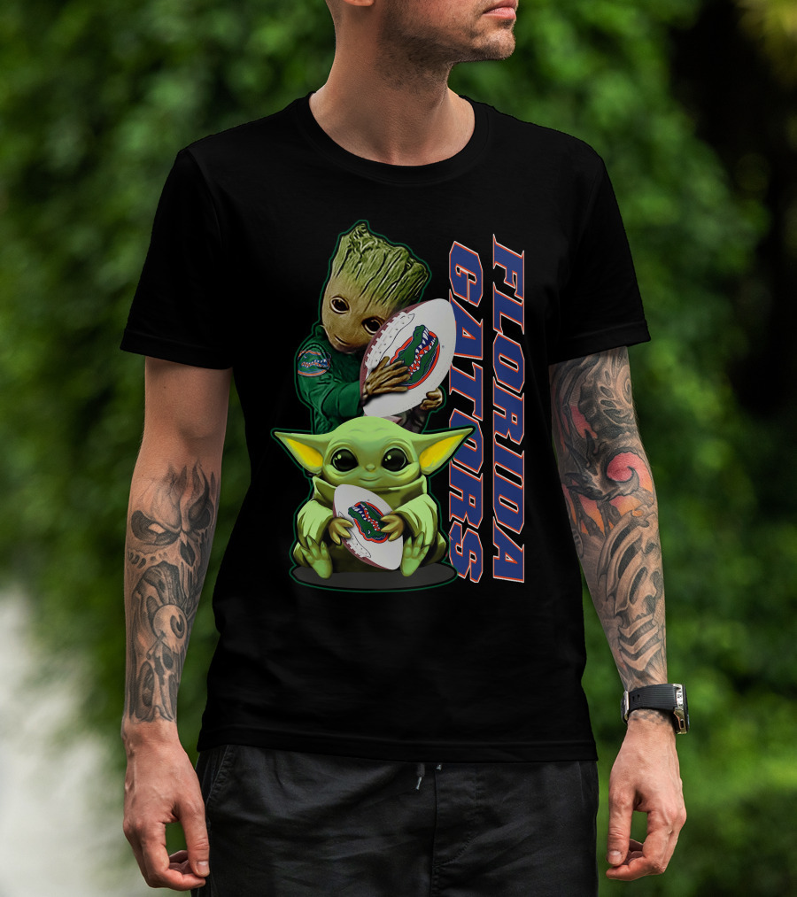 Florida Gators Grzd Yoda Groot Football T-Shirt