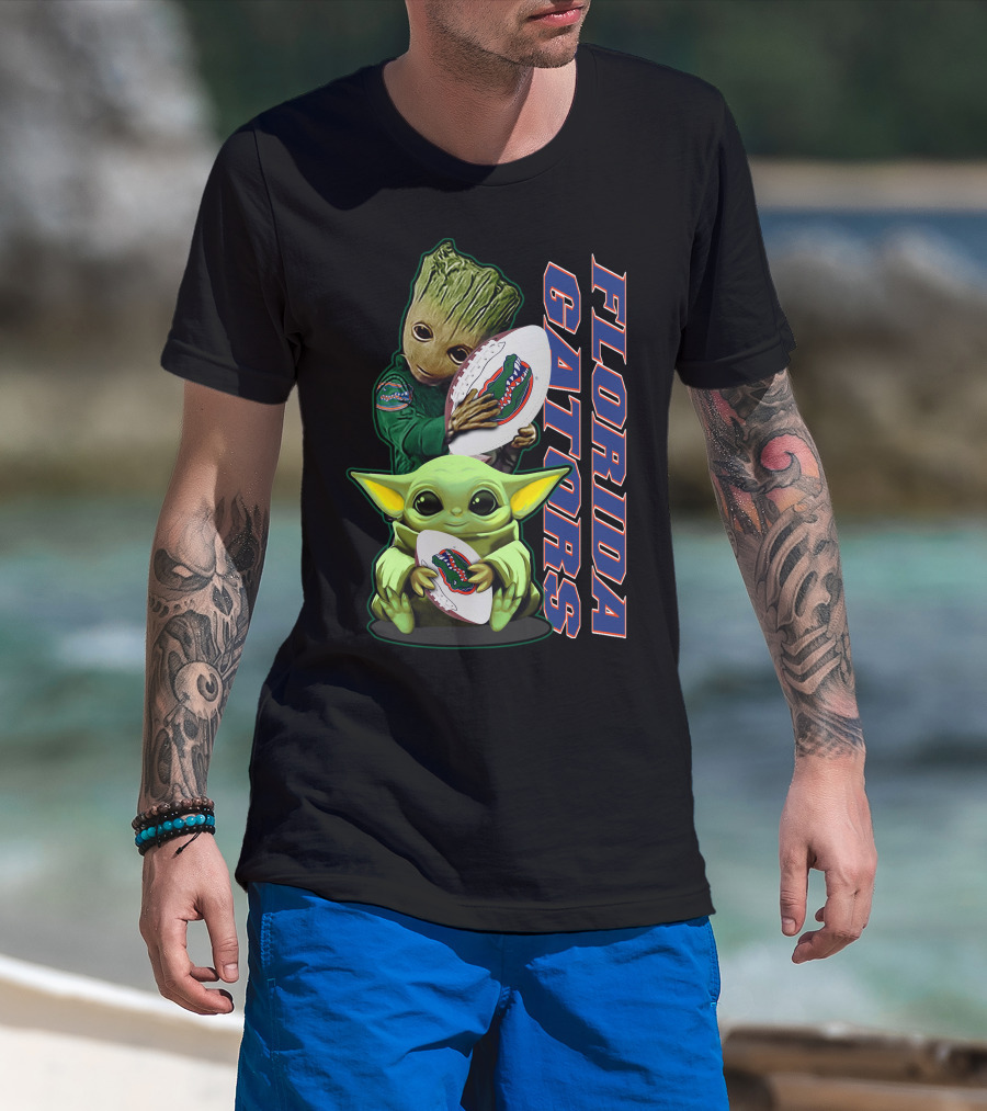 Florida Gators Grzd Yoda Groot Football T-Shirt