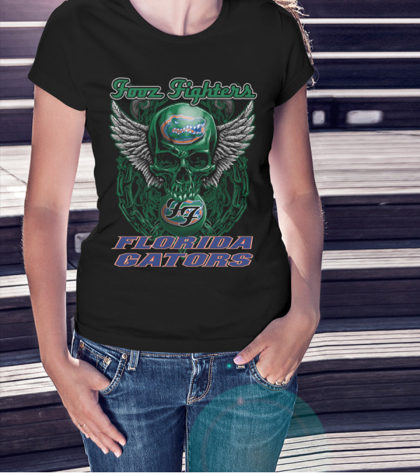 Foo Fighters Florida Gators Skull Wings T-Shirt