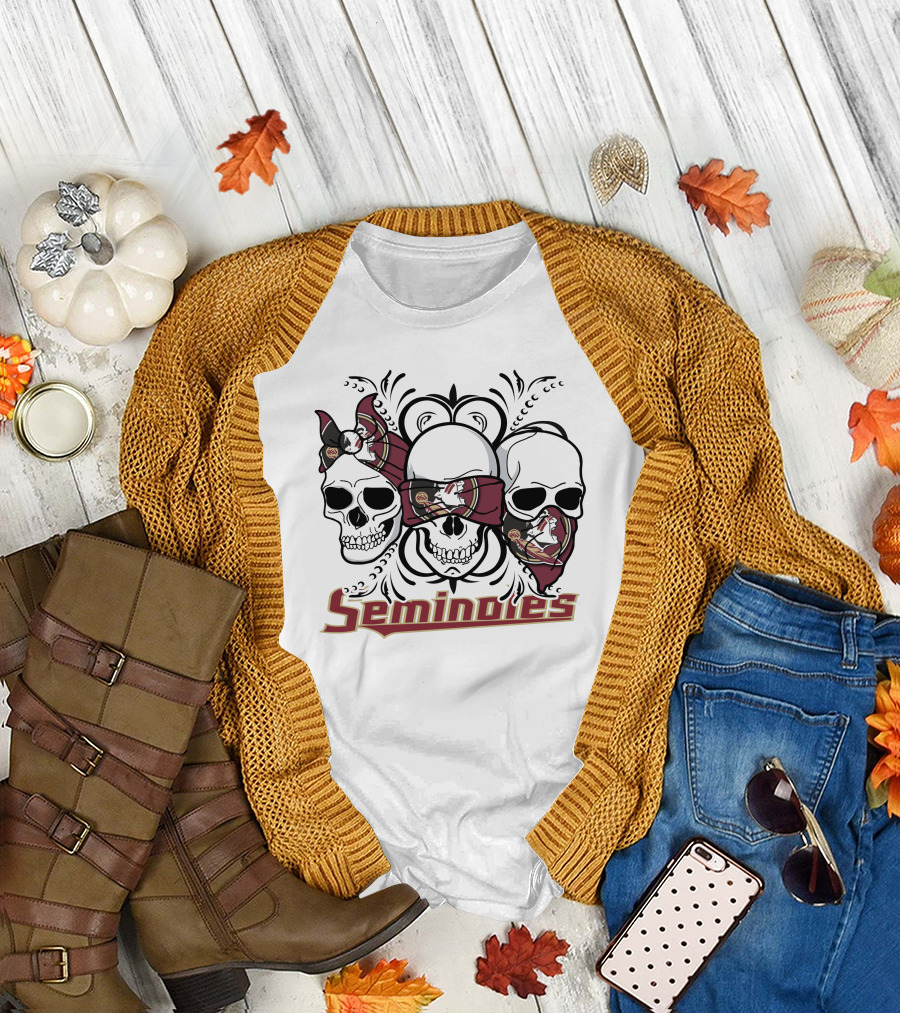 Seminoles 3 Skull Florida State T-Shirt