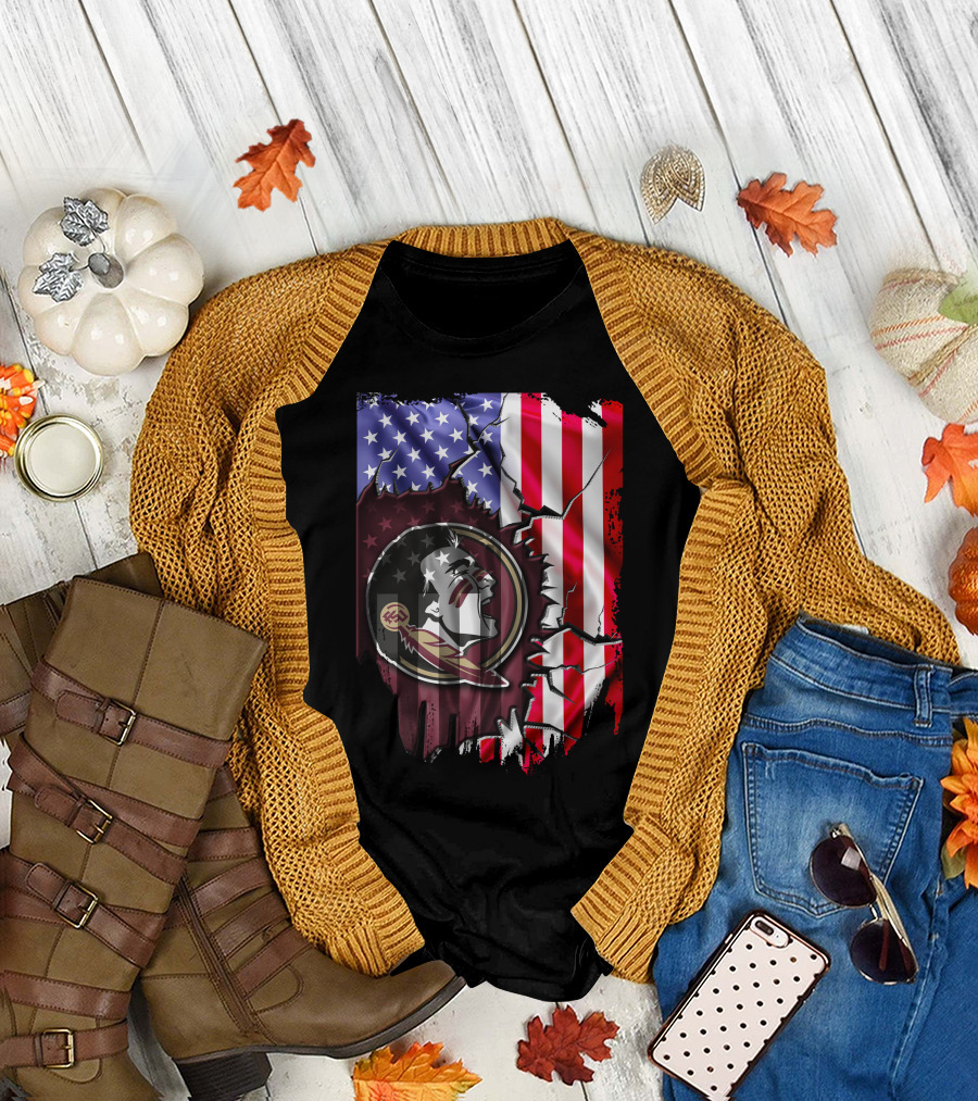 Florida State Seminoles American Flag Elements T-Shirt