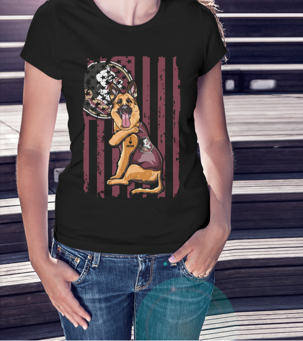 German Shepherd Florida State Seminoles I Love Mom T-Shirt