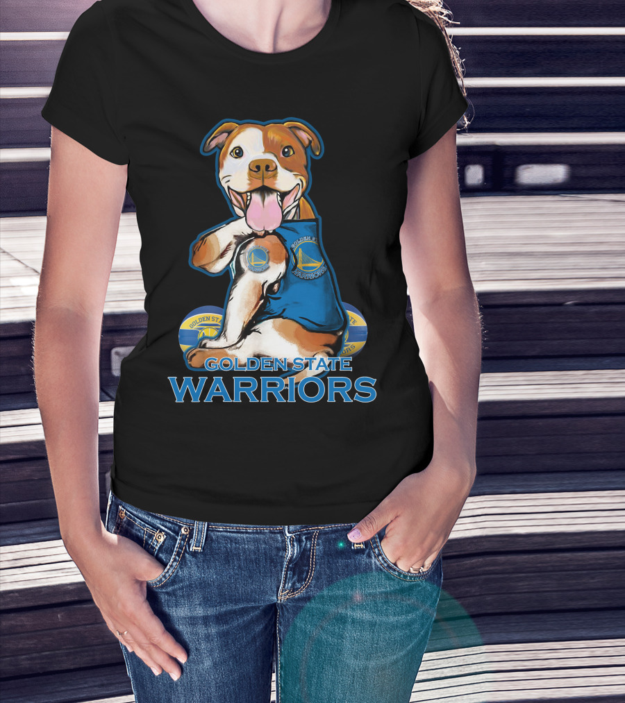 Golden State Warriors Pitbull Basketball Fan T-Shirt