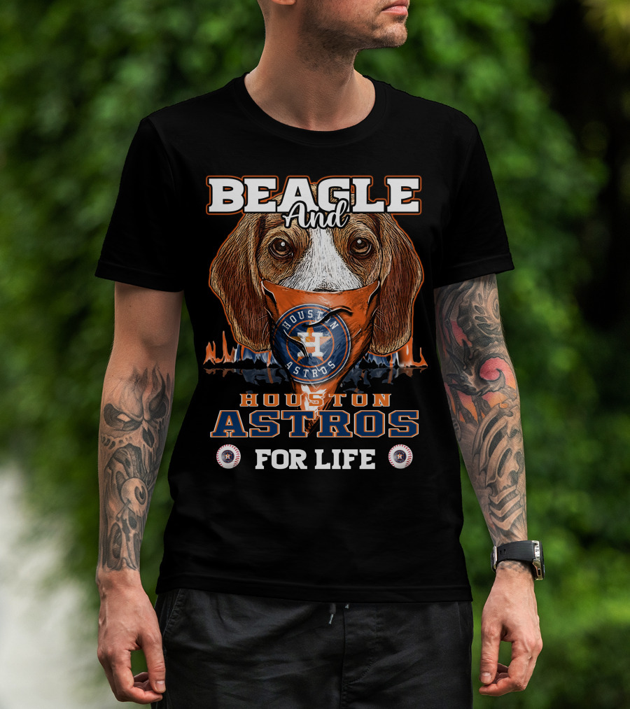 Beagle And Houston Astros For Life T-Shirt